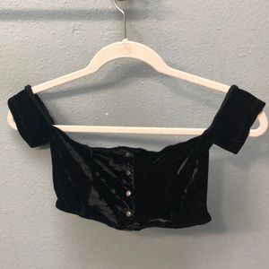 NWOT Urban Outfitters Velvet Bralette Top